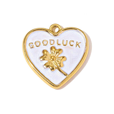 304 Stainless Steel Enamel Pendants STAS-OY010-49G-1