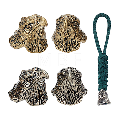 4Pcs 2 Colors Brass European Beads KK-NB0004-32-1