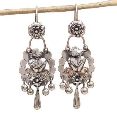 Flower Tassel Alloy Dangle Earrings FS-WGCBCB2-01-1