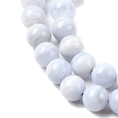 Natural Blue Lace Agate Beads Strands G-G344-A06-6mm-1