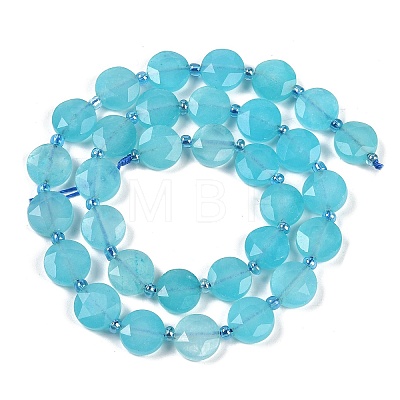 Dyed Natural White Jade Beads Strands G-C116-A29-01-1