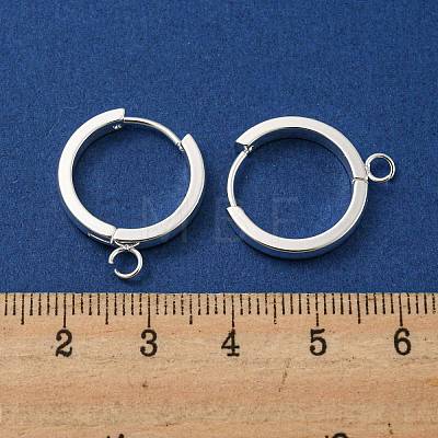 201 Stainless Steel Huggie Hoop Earrings Findings STAS-A167-01O-S-1