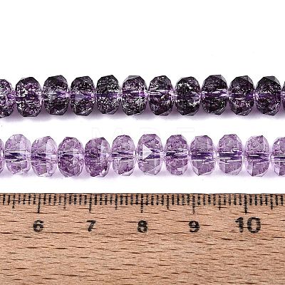 Crackle Transparent Glass Beads Strands GLAA-N068-03A-10-1