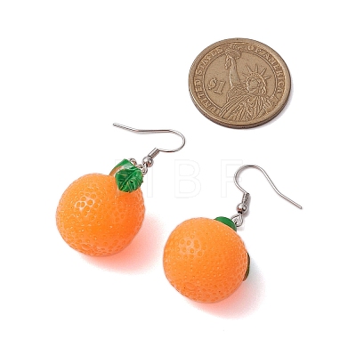 Resin Dangle Earrings EJEW-JE06045-1