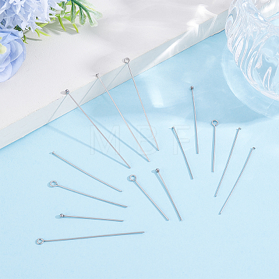 900Pcs 304 Stainless Steel Ball Head Pins & Eye Pins STAS-BBC0010-04-1