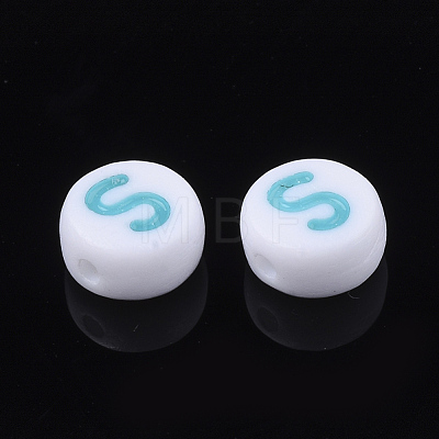 Initial Acrylic Beads OACR-E001-20S-1