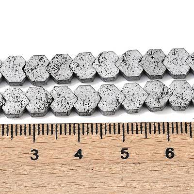 Electroplated Natural Lava Rock Beads Strands G-K388-04A-07-1