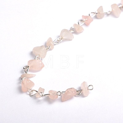 Handmade Gemstone Chips Beads Chains for Necklaces Bracelets Making AJEW-JB00043-1