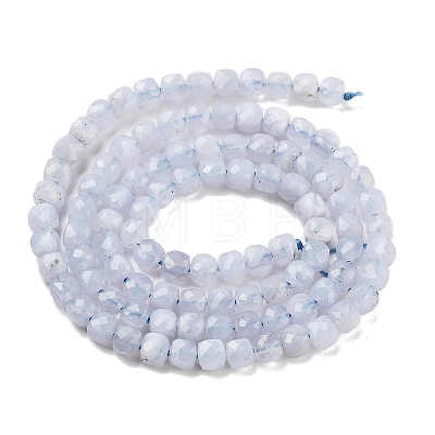 Natural Blue Lace Agate Beads Strands G-H042-A09-02-1