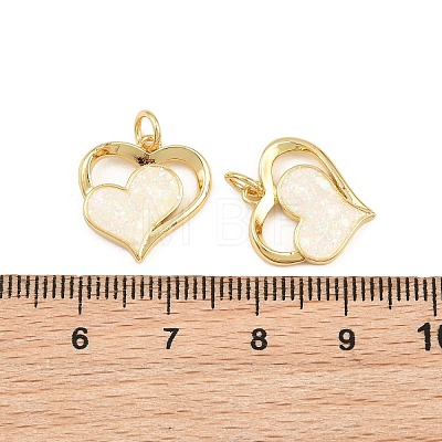 Brass & Synthetic Opal Pendants RE-CBA56CE-09G-02-1