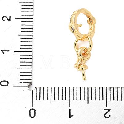 Brass Micro Pave Cubic Zirconia Peg Bails Pendants KK-U056-56G-1