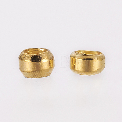 Brass Crimp Beads X-E002-G-NR-1
