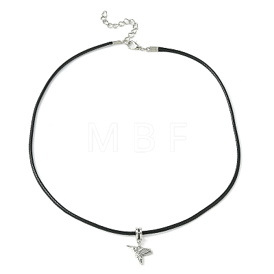 Alloy Bird Pendant Necklaces NJEW-JN04558-03-1
