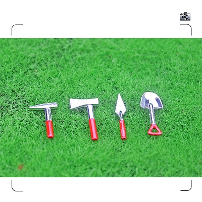 Miniature Alloy Shovel & Axe & Awl Outdoors Tools Set MIMO-PW0001-176A-1