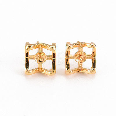 Brass Stud Earring Findings KK-S356-252-NF-1