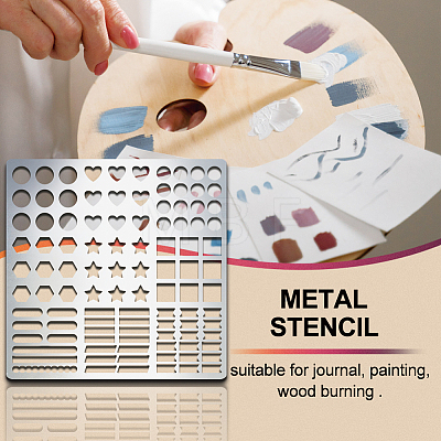 Stainless Steel Metal Stencils DIY-WH0279-181-1