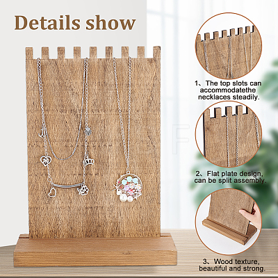 Wooden Necklace Display Stands NDIS-WH0002-19-1