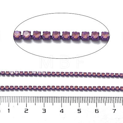 Iron Rhinestone Glass Cup Chain CH-U001-01V-1