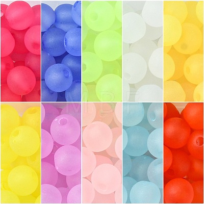 Transparent Acrylic Ball Beads FACR-CJ0001-02-1