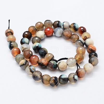 Natural Agate Beads Strands G-K261-04A-8mm-1