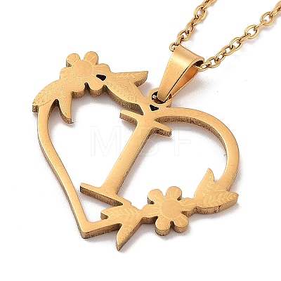 PVD Vacuum Plating 201 Stainless Steel Pendant Necklaces NJEW-R267-02J-G-1