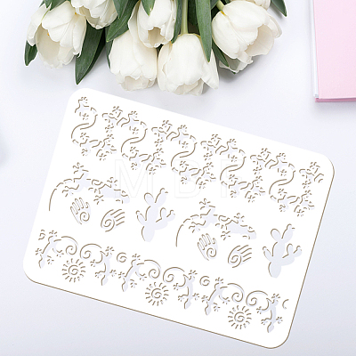 Large Plastic Reusable Drawing Painting Stencils Templates DIY-WH0202-521-1