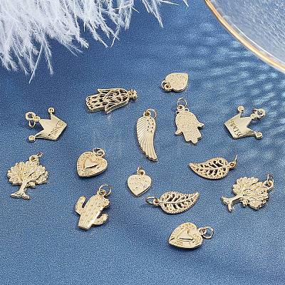 SUNNYCLUE 18Pcs 9 Styles Alloy Pendants FIND-SC0001-50-1