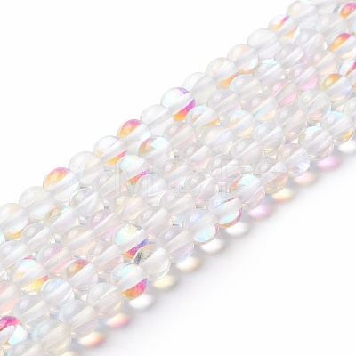 Synthetic Moonstone Beads Strands G-E573-02A-14-1