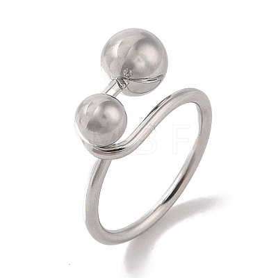 Non-Tarnish 304 Stainless Steel Finger Rings for Women RJEW-G315-06P-1