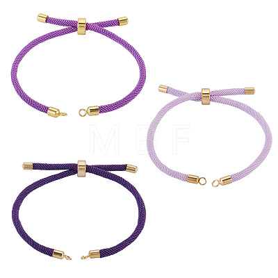 3Pcs 3 Styles Polyester Cord Bracelet Making MAK-TA0001-41-1