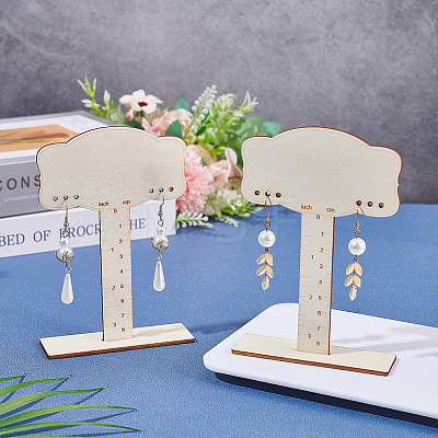 1 Set Wooden Earring Display Stands EDIS-BC0001-03-1