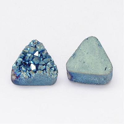 Electroplated Natural Druzy Quartz Crystal Beads G-G888-04-1