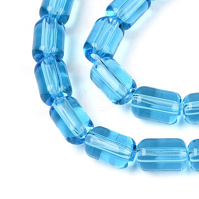 Transparent Glass Beads Strands GLAA-T028-14T-04-1