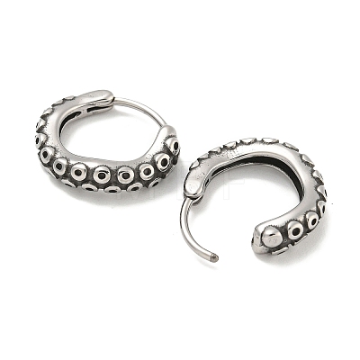 316 Surgical Stainless Steel Hoop Earrings EJEW-D096-09K-AS-1