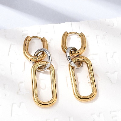 304 Stainless Steel Hoop Earrings for Women EJEW-G463-02GP-1