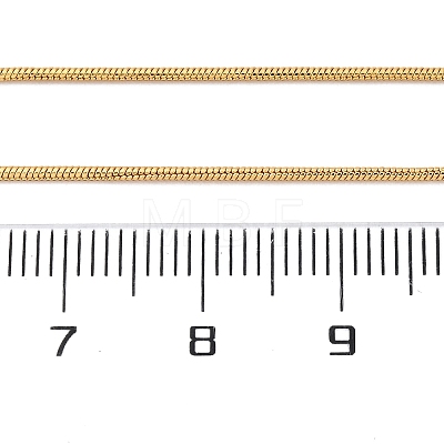 Long-Lasting Plated Brass Snake Chain Necklaces NJEW-K112-04G-NF-1