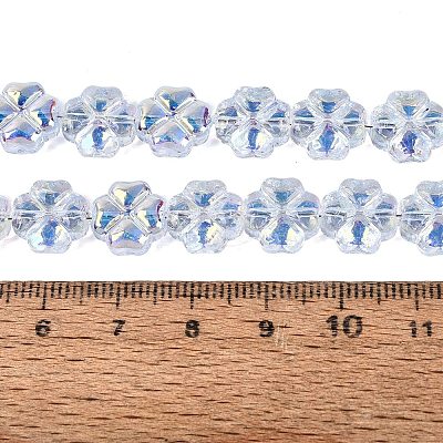 Baking Paint Electroplate Transparent Glass Beads Strands EGLA-Q136-04A-09-1