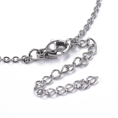 304 Stainless Steel Pendant Necklaces NJEW-F264-15P-1