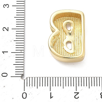 Brass Initial Beads KK-B167-27G-01B-1