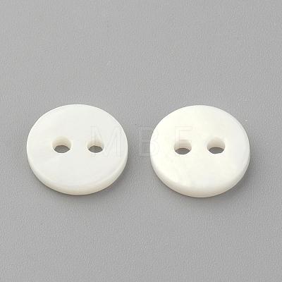 2-Hole Freshwater Shell Buttons BUTT-S020-23-10mm-1