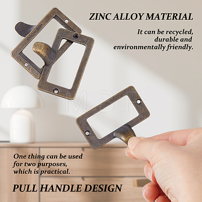 25Pcs Rectangle Zinc Alloy Label Frame Card Holder AJEW-FH0008-75D-1