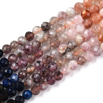 Natural Mixed Gemstone Beads Strands G-D080-A01-02-37-1