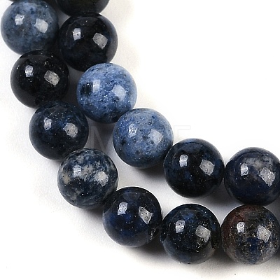 Natural Dumortierite Beads Strands G-G167-A06-6MM-1