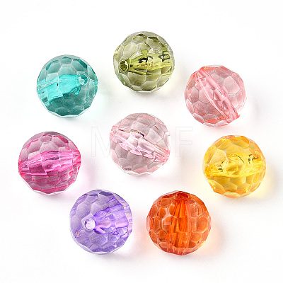 Transparent Acrylic Beads TACR-S154-10A-01-1