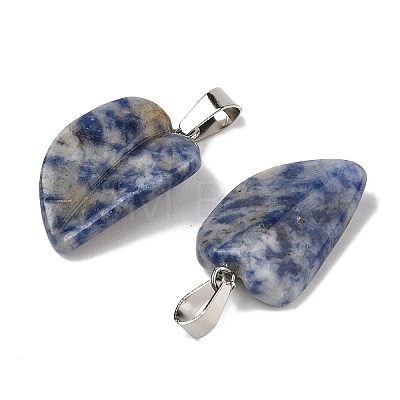 Natural Blue Spot Jasper Pendants G-B127-01P-01-1