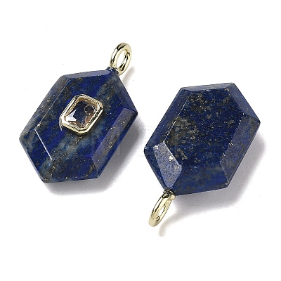Natural Lapis Lazuli Faceted Pendants G-F819-01G-04-1