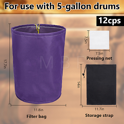 12Pcs 8 Colors Oxford Cloth and Nylon Filter Drawstring Bags ABAG-WA0001-41-1