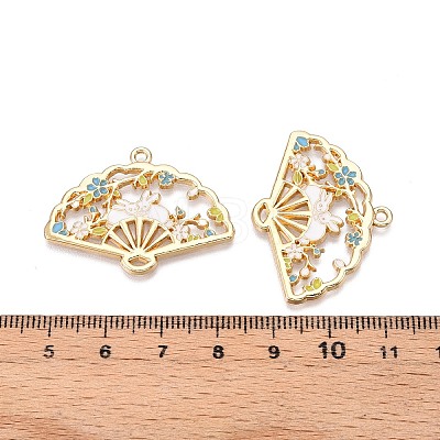 Rack Plating Alloy Enamel Pendants ENAM-N056-405B-1