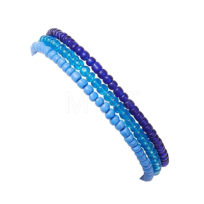 Glass Seed Beads Anklets AJEW-AN00599-01-1