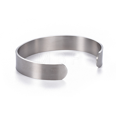 304 Stainless Steel Cuff Bangles BJEW-E367-04P-1